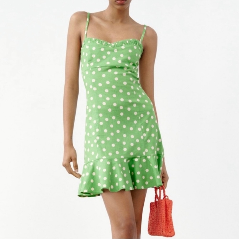 NWOT Zara Polka dot mini dress